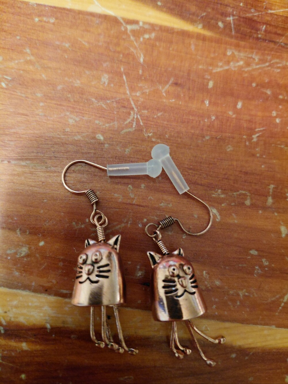 NewSundance Copper Cat "MEOW" Pierced Earrings